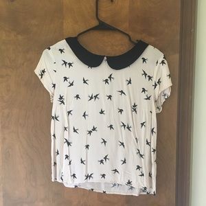 H&M blouse with Peter Pan collar